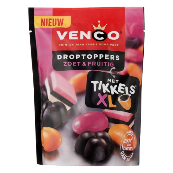Venco Droptoppers Zoet & Fruitig 255g