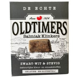 Oldtimers De Echte zwart-wit Salmiak Klinkers 185g
