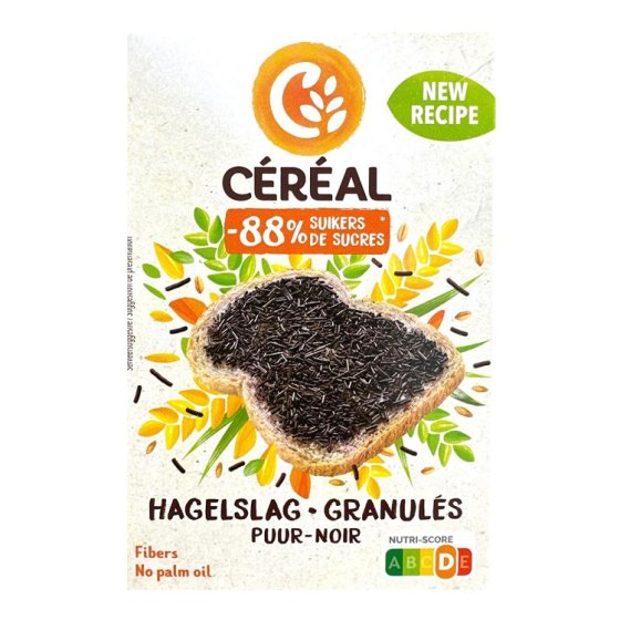 Cereal Hagelslag Puur Zartbitter Schokostreusel mit weniger 88% Zucker 200g