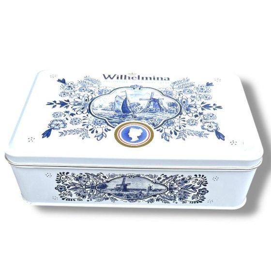 Fortuin Delftsblauw Geschenkdose Wilhelmina Pepermunt Pfefferminze 500g