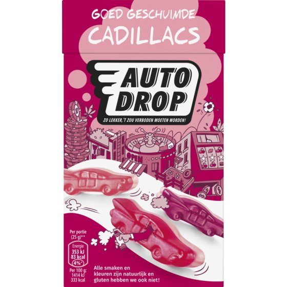 Autodrop Bosvruchtrode Cadillacs I Winegums 235g