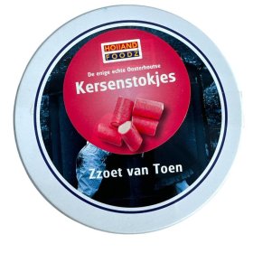 Holland Foodz Kersenstokjes Kirsch-Sticks in bunte Holland Dose 110g