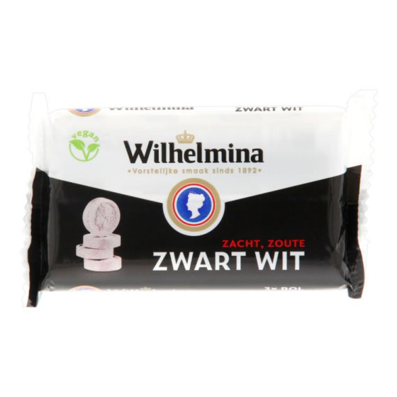 Fortuin Wilhelmina Zwart Wit Salmiak Pastillen 3 x 39g