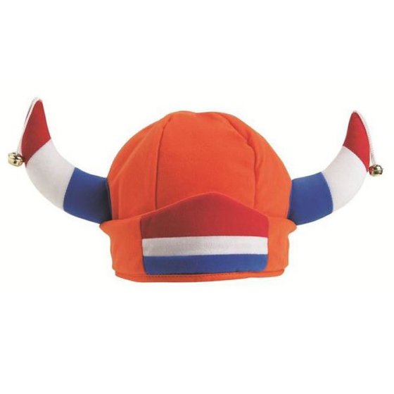 Oranje Vikingmütze mit Hörner