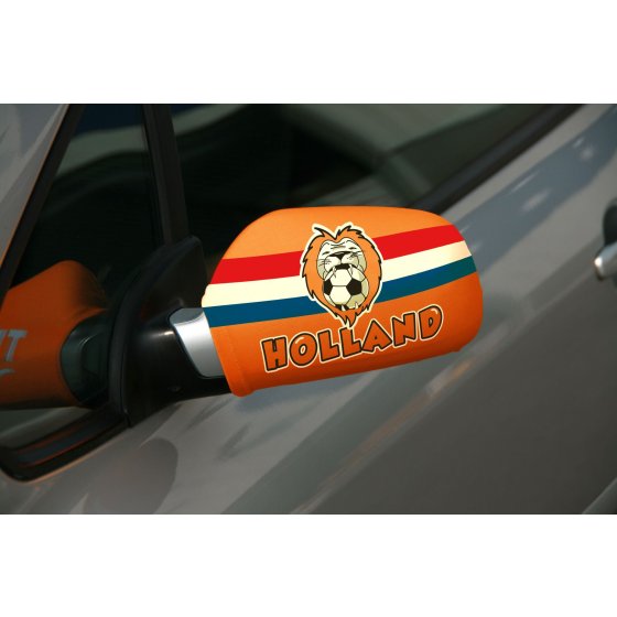 Außenspiegel-Flagge Oranje mit Löwe - 2er Set