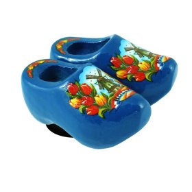 Magnet - Holländische Clogs - Holzschuhe - Farbe: Blau