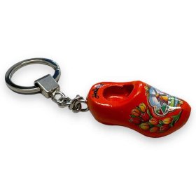 Schlüsselanhänger - Holländischer Clog - Holzschuh - Orange