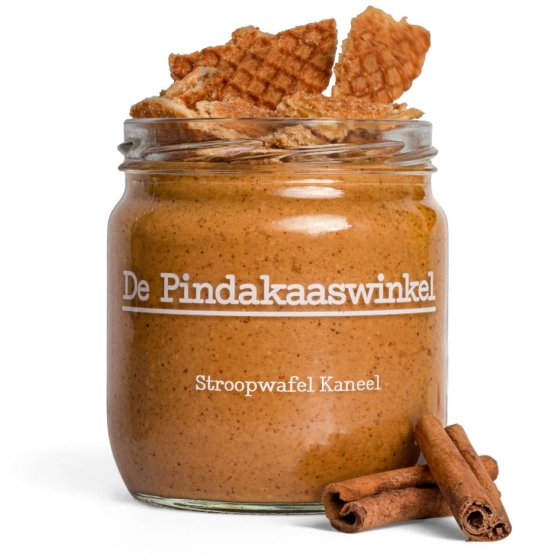 De Pindakaaswinkel Erdnussbutter Pindakaas Stroopwafel Kaneel 420g