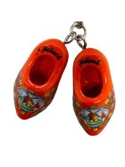 Schlüsselanhänger Clogs - 2 Holzschuhe - Farbe: Orange