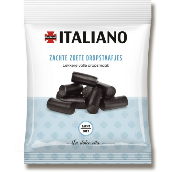 Italiano Zachte Zoete Dropstaafjes 200g