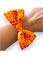 Armband Rood Wit Blauw mit oranger Glitzer-Schleife