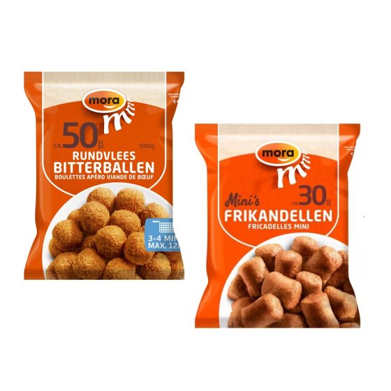 Mora Bitterballen 50 Stk. + Mora Mini-Frikandellen 30 Stk.