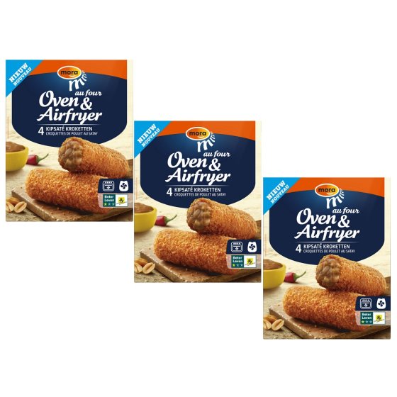 3 x Mora Oven Kipsate Kroketten Ofen und Heißluftfriteuse 4 Stk.x 80g