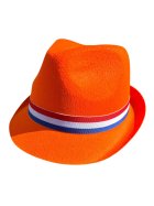 Party Hut Orange mit Niederländische Flagge