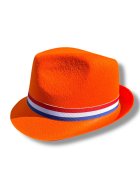 Party Hut Orange mit Niederländische Flagge