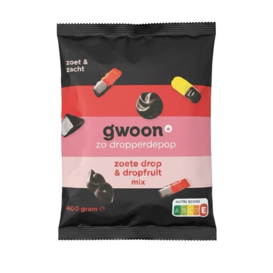 Gwoon Dropmix Fruit Zoet Lakritz süß 400g