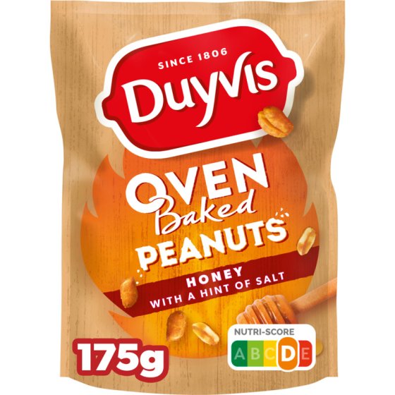 Duyvis Oven Baked Peanuts Honey 175g
