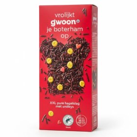 Gwoon Hagelslag Puur -Zartbitter Smileys 550g