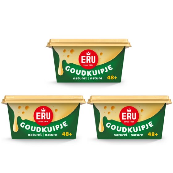 3 x Eru Goudkuipje Naturel Smeerkaas XXL 200g