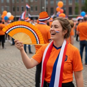 Oranje Handfächer