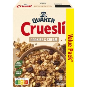 Quaker Cruesli Cookies & Cream 800g