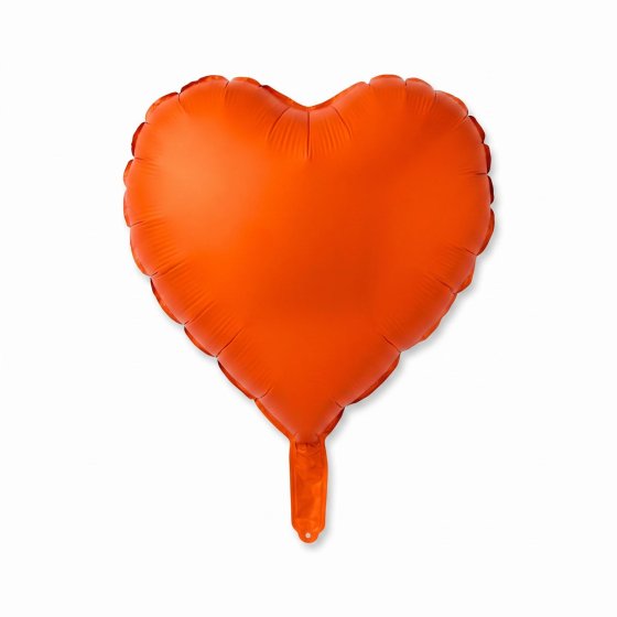 Folienballon Herz Orange 45cm