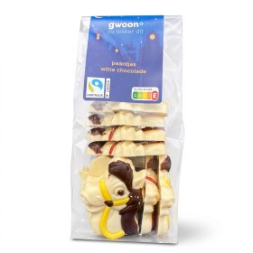 Gwoon Paardjes weiße Schokolade 150g