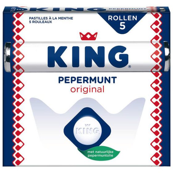 King Perpermunt Original Pfefferminze 5 Rollen x 44g